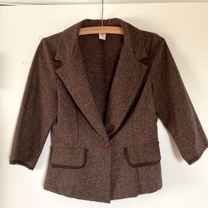 Brown Sparkly Blazer Size S